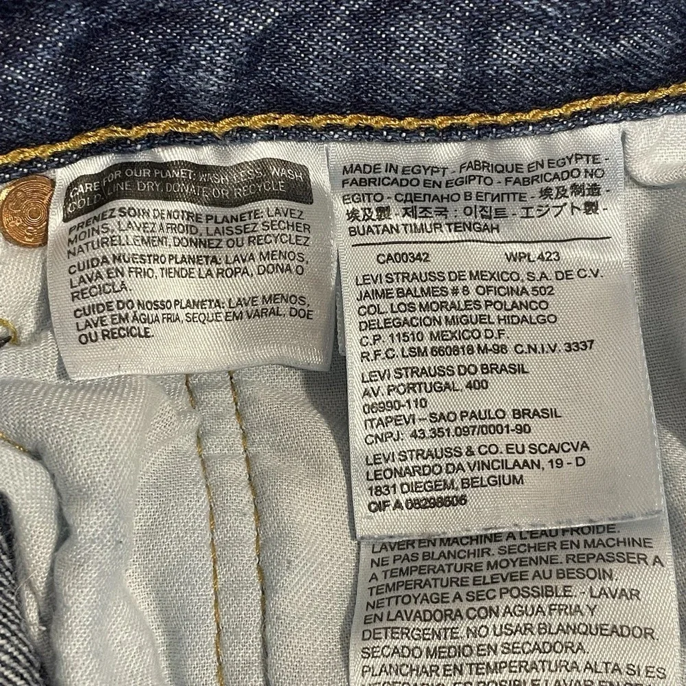 Levi's 501 Premium Jeans Mens W36 X L34 Button Fly Denim Blue Straight Leg